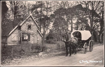 boerderij met paard en wagen langs zwolseweg